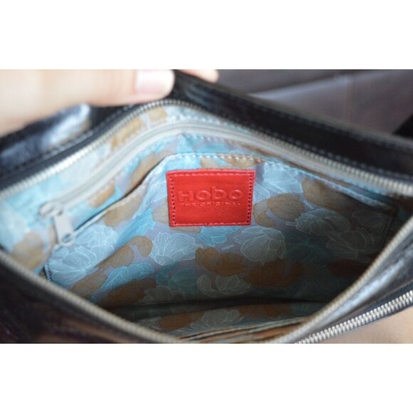 HOBO The Original Cassie Black Genuine Leather Crossbody Bag Boho Whimsigoth - Picture 5 of 8